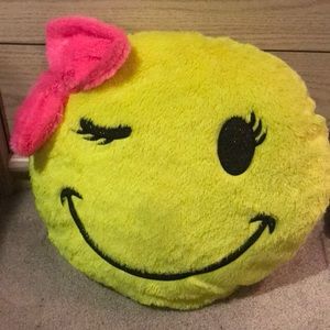 Justice smiley face pillow!